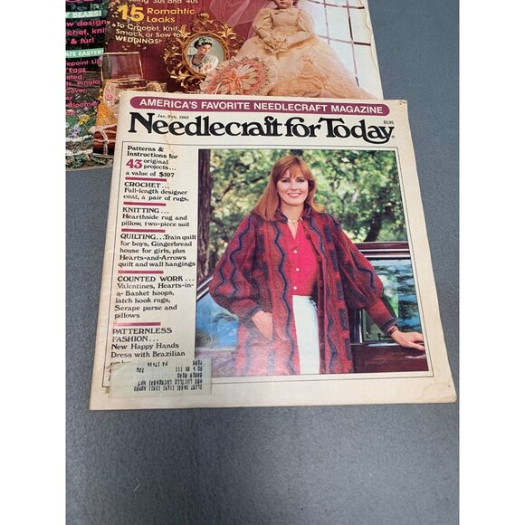Vintage Needlecraft for Today Magazine 1984 Set of 3 Crochet Knit Fabric Jan- Ju - Picture 2 of 6